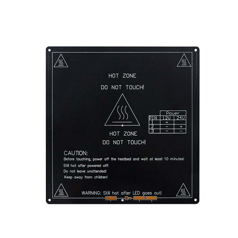 Black-Aluminium-220x220-Heatbed-min 220x220x3mm Black Aluminum Dual Power HeatBed for 3D Printer - Image 1